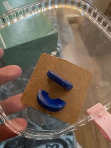 Blue Abstract Earrings