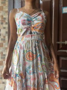Bohemian Paisley Print Maxi Dress