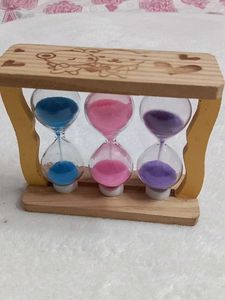 Triple Hourglass Sand Timer Decor