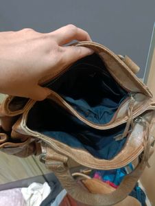 Vintage Distressed Leather Shoulder Bag