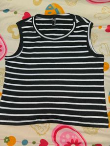 Classic Black & White Striped Tank Top