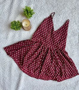 Maroon Jaipuri Top