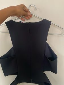 Chic Black Cut-Out Crop Top
