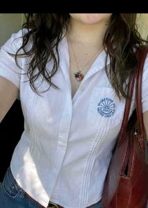 Cute White Collared Shirt