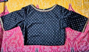 Elegant Printed Boat Neck Blouse