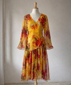 Vibrant Floral Print Dress