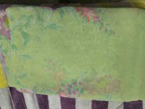 Mint green💚floral printed saree