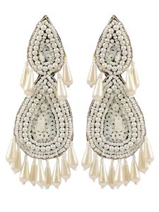 Boho Pearl Bead Embellished earring.