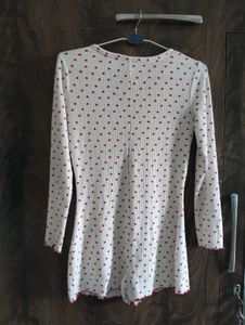 Cute Heart Print Sleep Romper