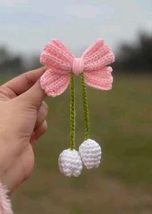 ✨Handmade Crochet Bow Hair Clip