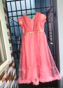 Peach Party Wear Gown
