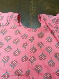Pink Printed Kurta with Patiala Pants &amp; Dupatta