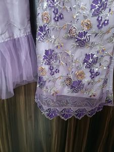 Lilac Embroidered Eid Dress Set