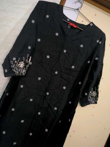 Black Polka Dots Kurta 🖤