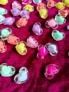 50 Pis Primium Quality Heart Charm