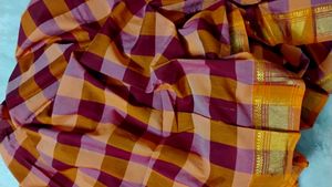 Multi checked saree