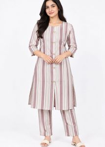 Striped Kurta Set for Women
