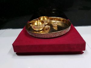 Brass pooja Thali Set
