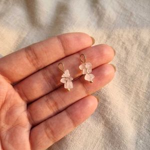 Rose Quartz Chip Drop Charms