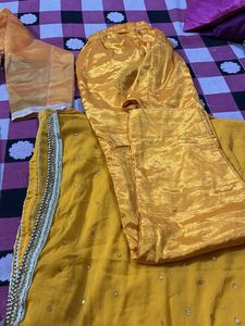 Embellished Yellow Kurta Set