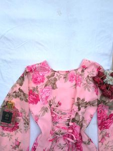 Floral Corset back kurti 🌷