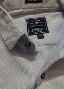 Light Blue Textured Button-Up Shirt
