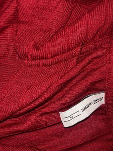 Burgundy Ribbed Polo T-Shirt