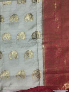 White Banarasi Saree