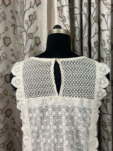 Elegant White Lace Top