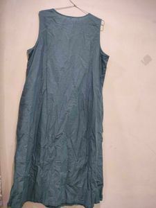 Women's Beige Kurta with grey Inner