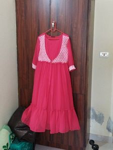 Beautiful Rani Pink Overcoat Maternity Dress