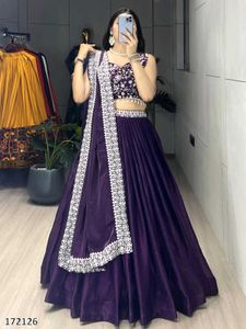 Deep Purple Frendy Silk Lehenga Sets