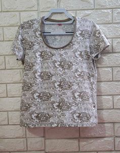 Esprit Women's Floral Scoop-Neck T-Shirt