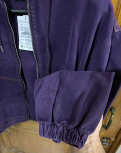 NUON (WESTSIDE) PURPLE DENIM HOODIE JACKET