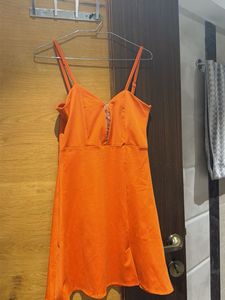Vibrant Orange Mini Dress