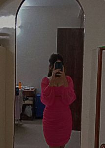 Tokyo Talkies Pink Sweetheart Neck Ruched Bodycon