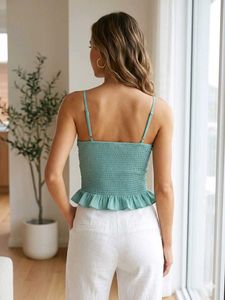 🫧Chic Smocked Ruched Bustier Top