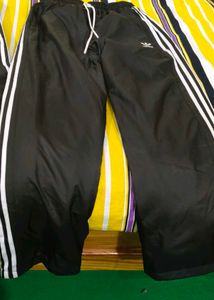 Fleeced Adidas Black Track Pant for men