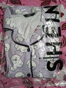 Cute Dog Print Pajama Set