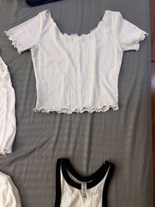 set of 4 White summer Tops