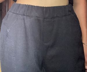Black Elastic Waist Pants