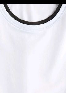 White Ringer Tee with Black Trim