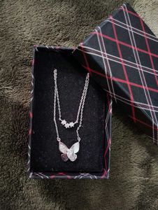 Charming Butterfly  Silver plated Necklace