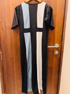 Stylish Color Block Midi Dress