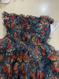 handmade original Floral Print Dress