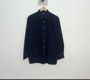 Navy Blue Button-Up Shirt