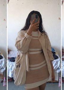Striped Knit Mini Dress
