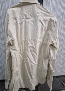 Men's Beige Long Sleeve Shirt