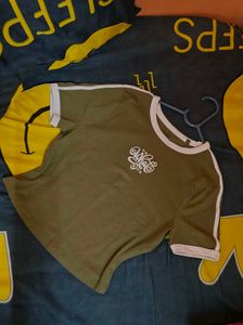Olive Green Ringer T-Shirt