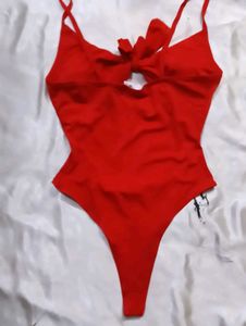Red One Piece Swimsuit